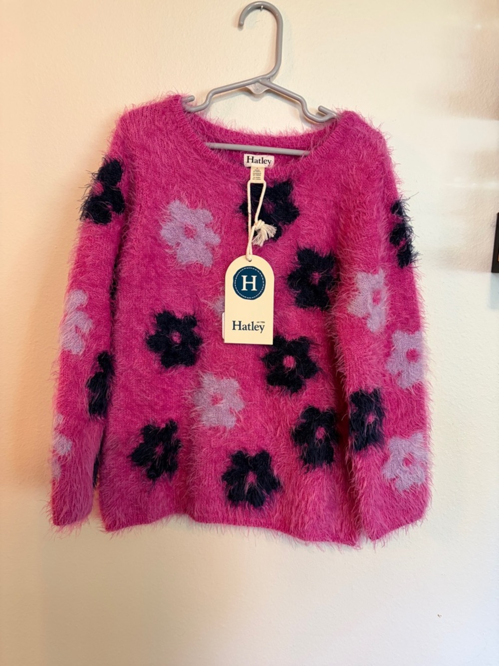 Hatley RetroFlowers Fuzzy Sweater